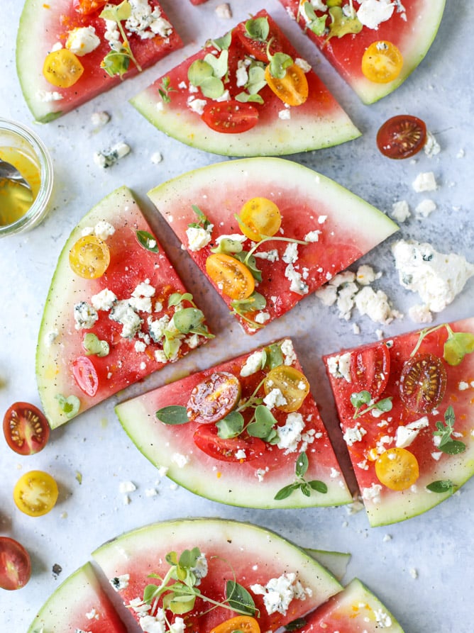 watermelon salad wedges I howsweeteats.com