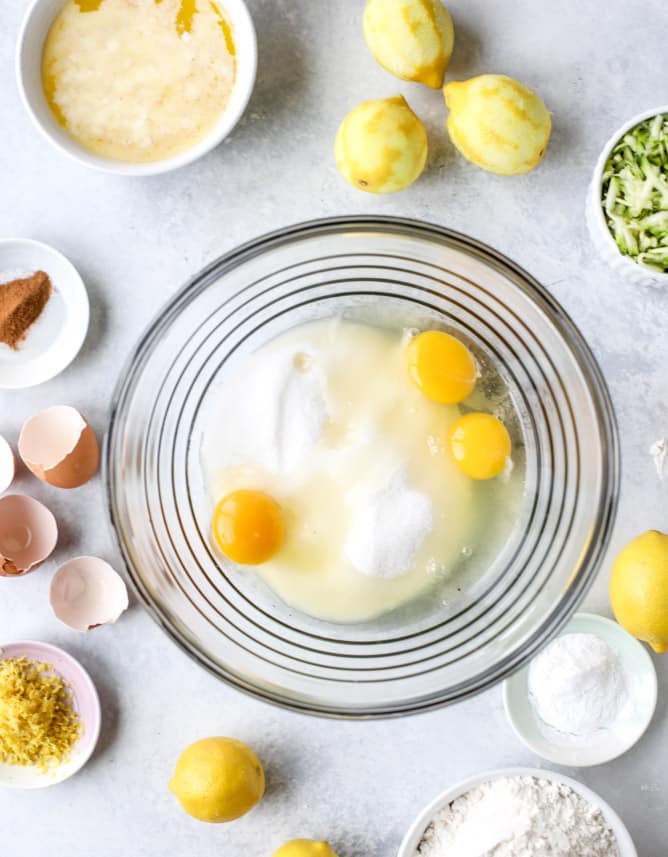 lemon pistachio zucchini cake I howsweeteats.com