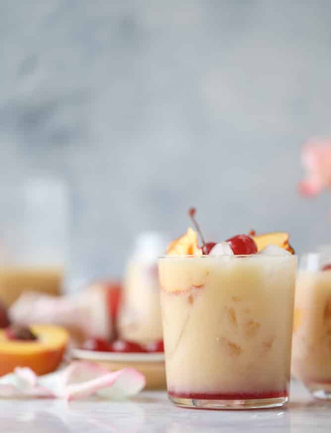 iced peach colada I howsweeteats.com