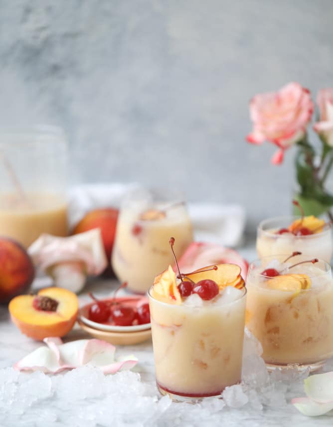 iced peach colada I howsweeteats.com