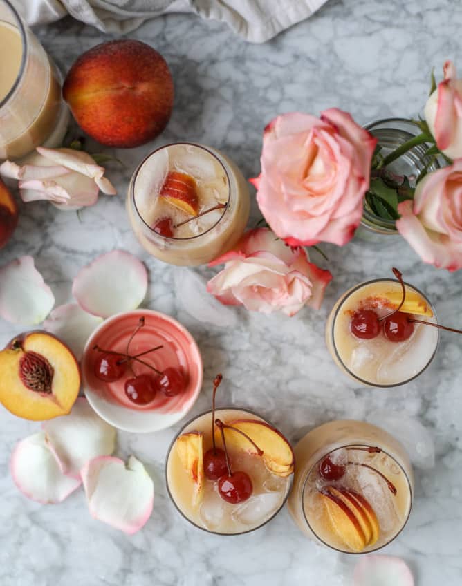 iced peach colada I howsweeteats.com