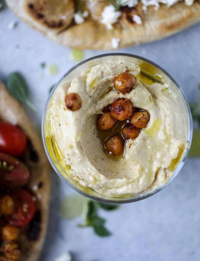 crunchy roasted chickpea pitas I howsweeteats.com #chickpeas #vegetarian 