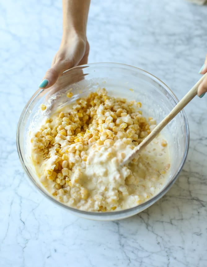 jalapeño corn soufflé I howsweeteats.com #christmas #holidays #corn #pudding #side dish