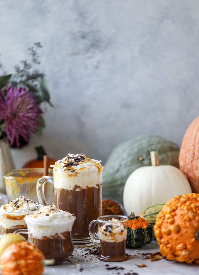 pumpkin coconut hot chocolate I howsweeteats.com #pumpkin #hotchocolate #drinks