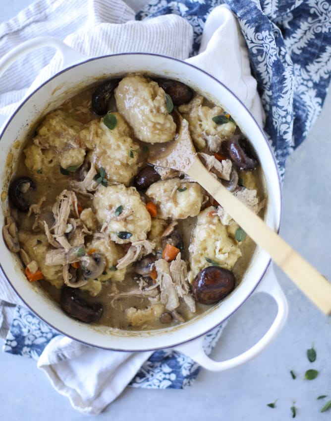turkey and mushroom dumplings I howsweeteats.com #thanksgiving #leftovers