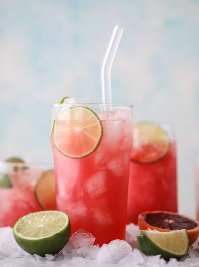 blood orange coolers I howsweeteats.com #bloodorange #mocktails #coconutwater #drinks 