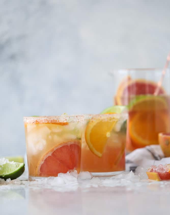kombucha mocktail - triple citrus kombucha fizz I howsweeteats.com #mocktail #kombucha #citrus #grapefruit