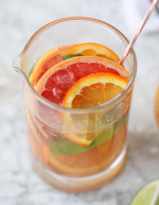 kombucha mocktail - triple citrus kombucha fizz I howsweeteats.com #mocktail #kombucha #citrus #grapefruit