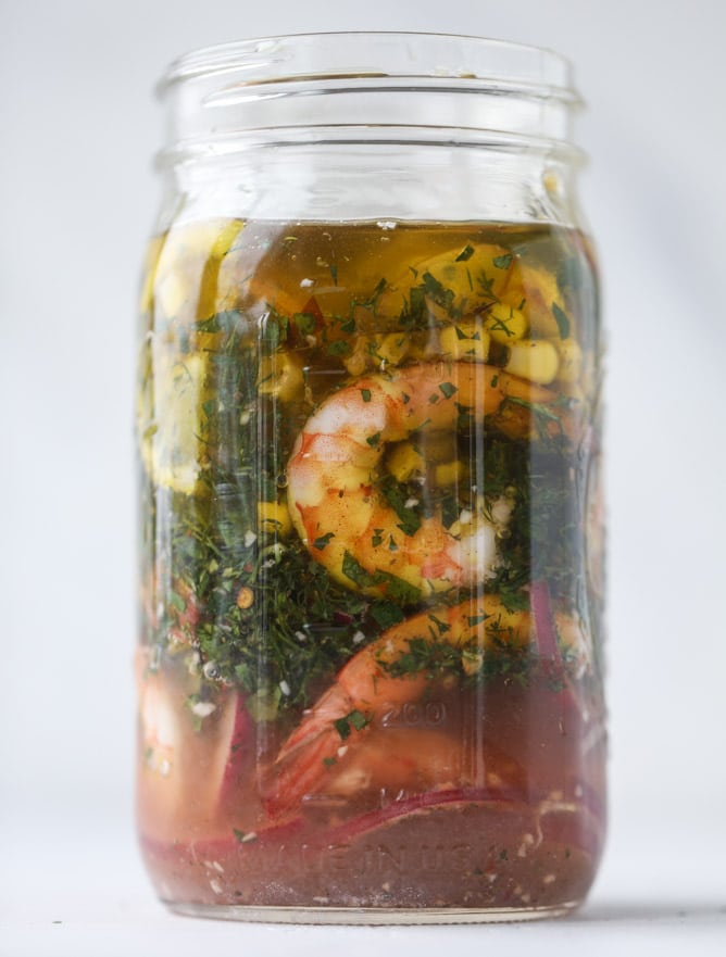 pickled shrimp avocado salad I howsweeteats.com #pickledshrimp #seafood #avocado #salad #kentuckyderby