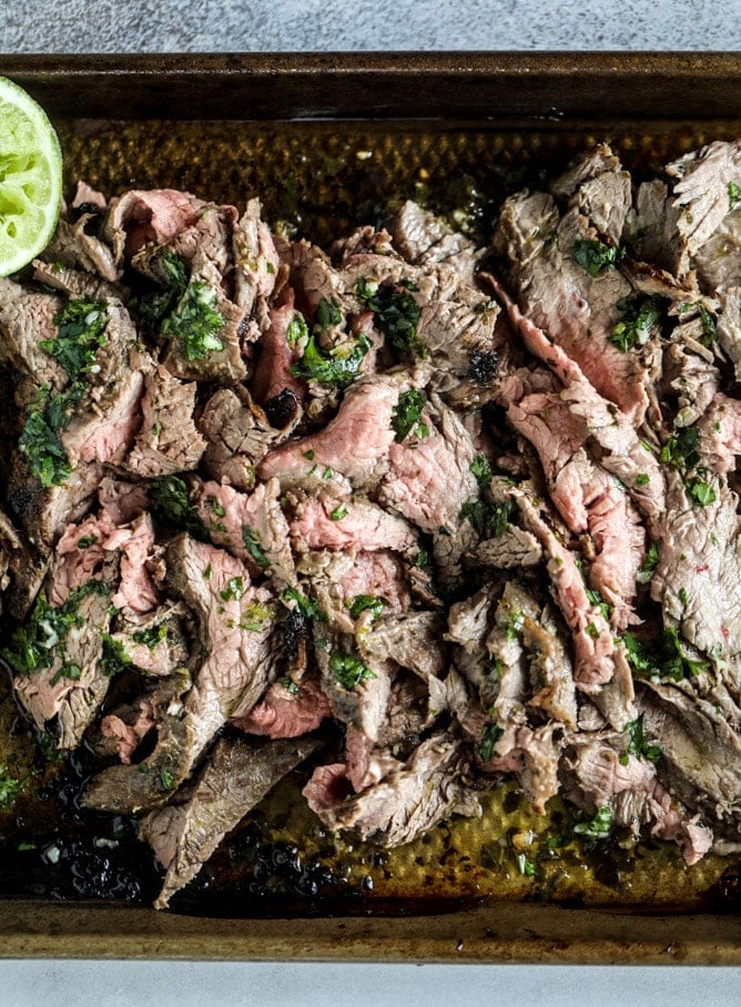 cilantro lime flank steak I howsweeteats.com #flank #steak #recipe #cilantro #lime