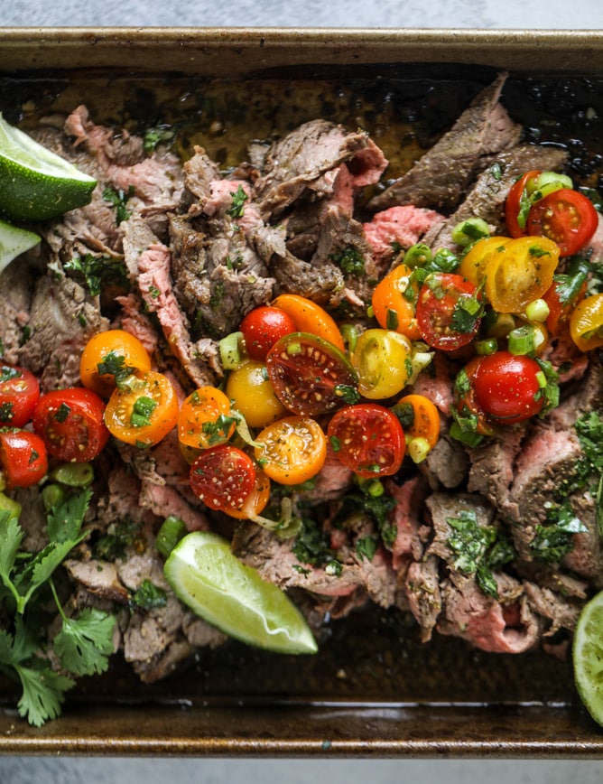 cilantro lime flank steak I howsweeteats.com #flank #steak #recipe #cilantro #lime