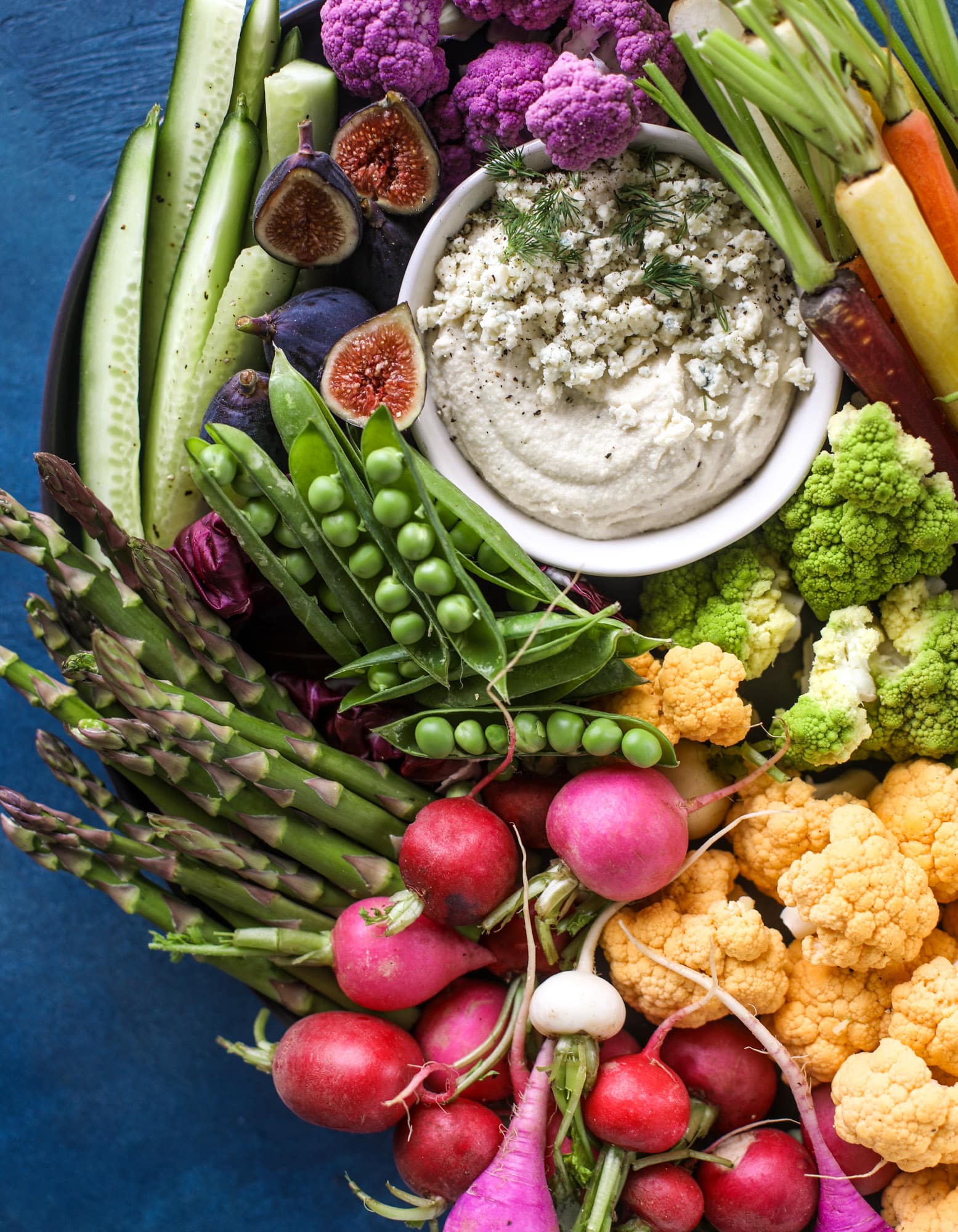 colorful spring veggie board