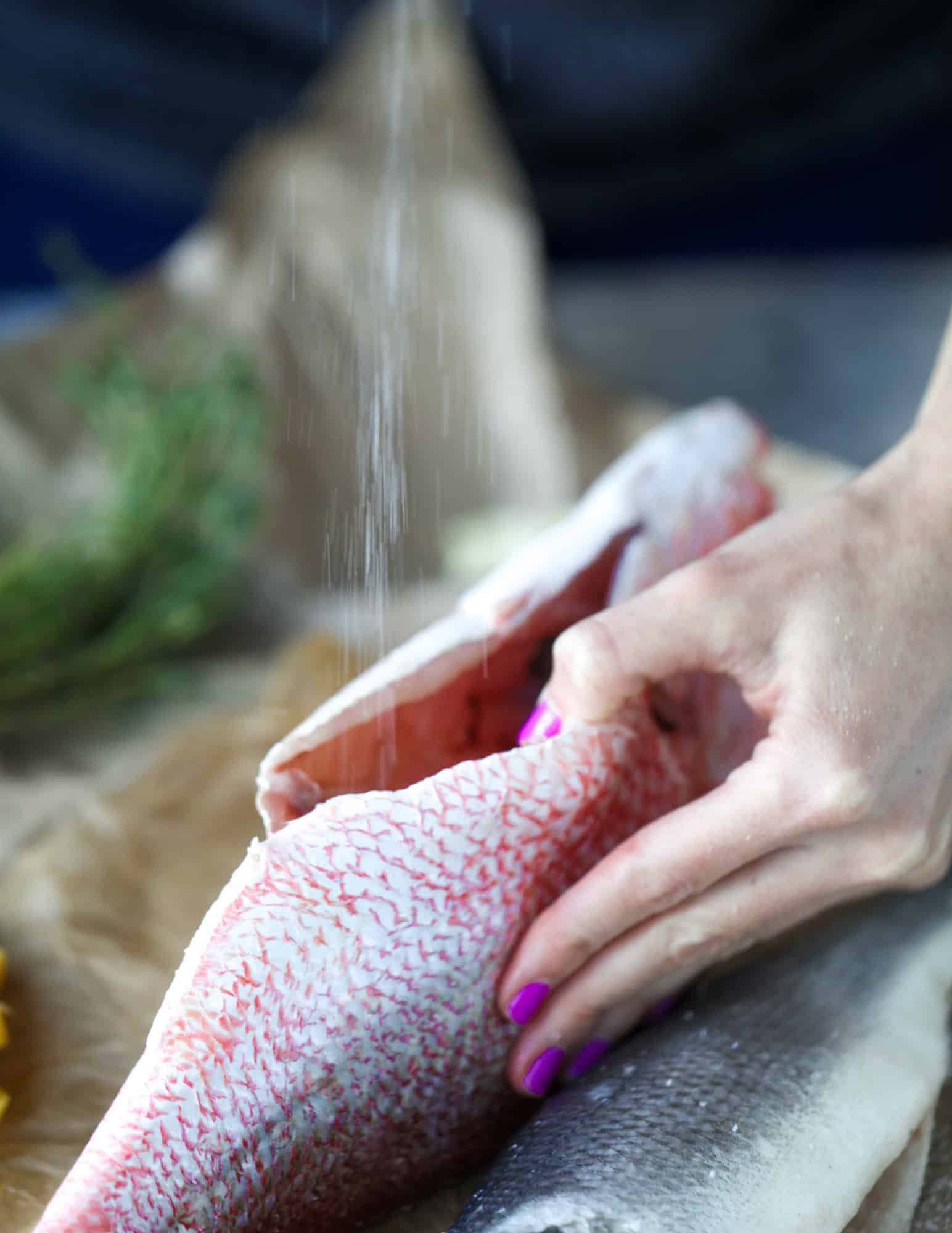 preparing whole fish for the grill