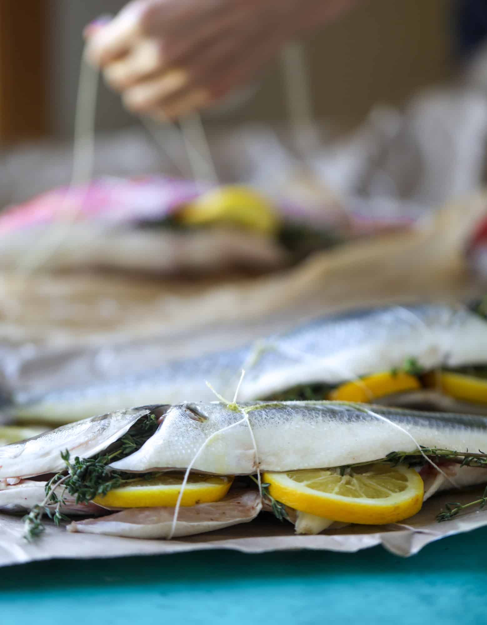 whole branzino ready for the grill