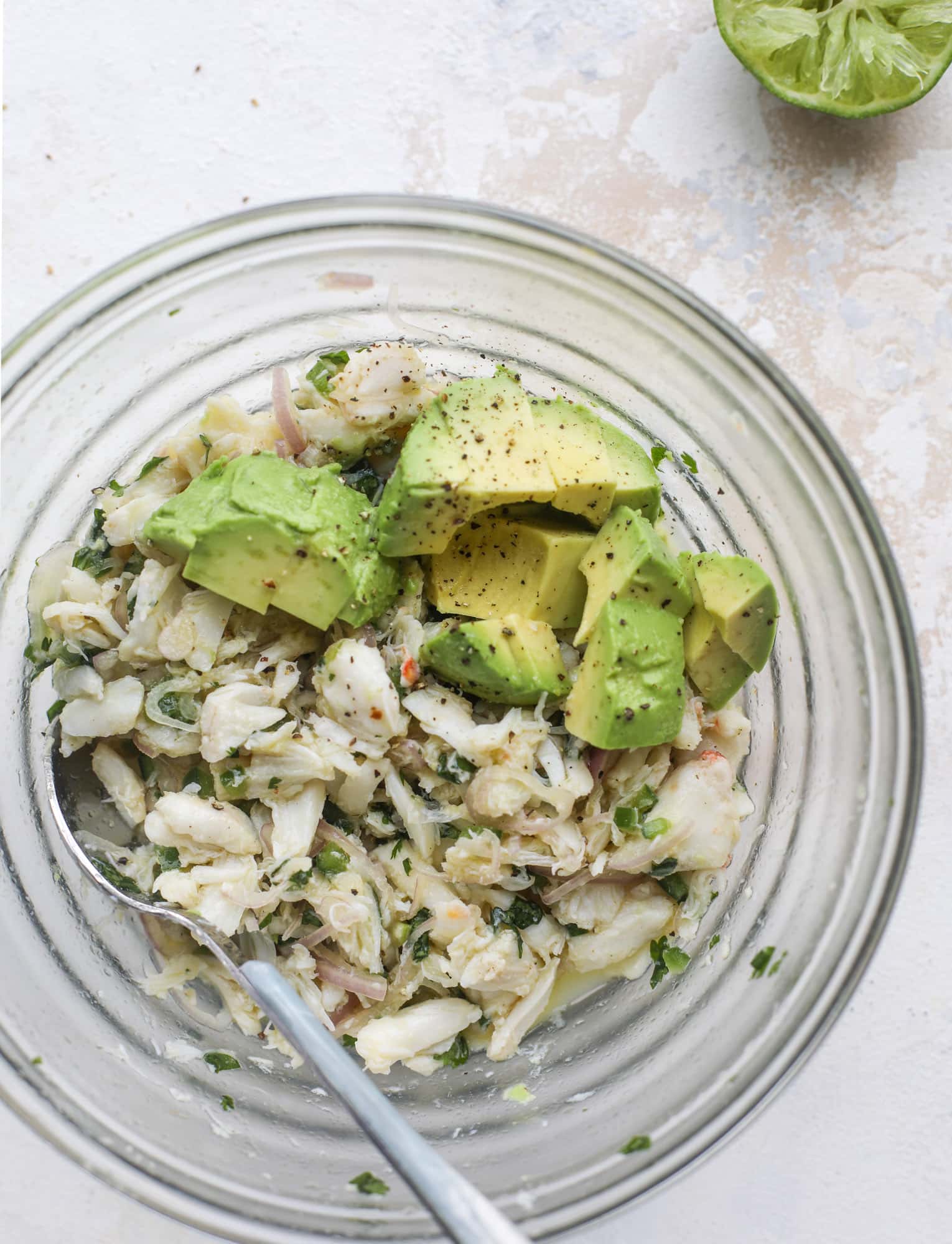 crab salad with avocado 