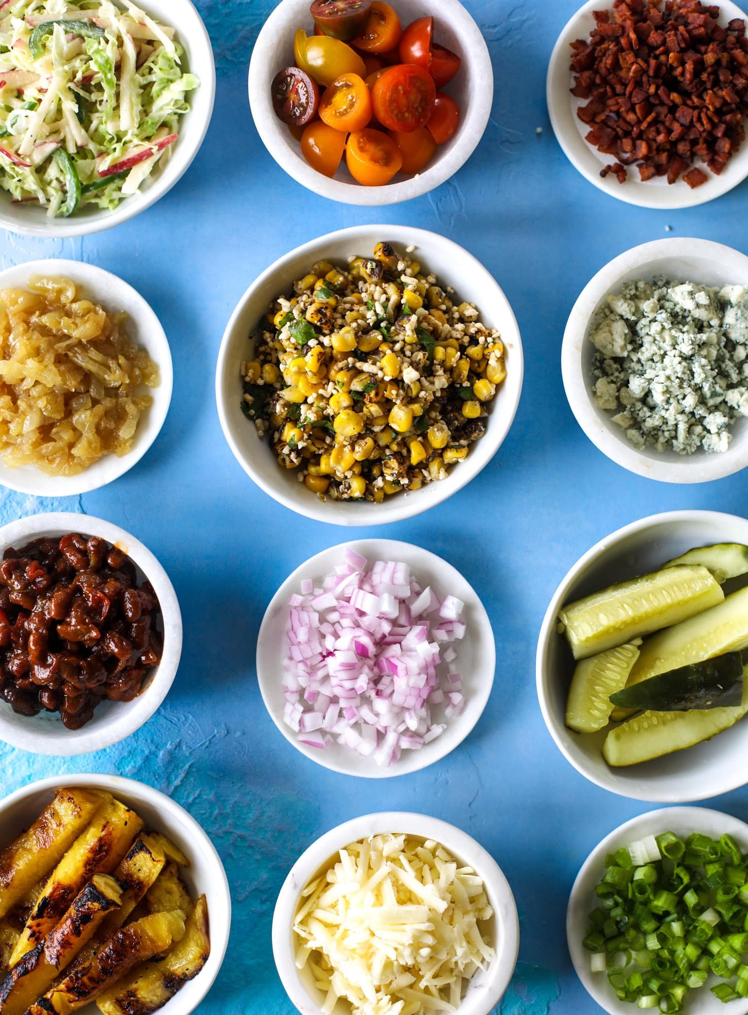 hot dog bar toppings