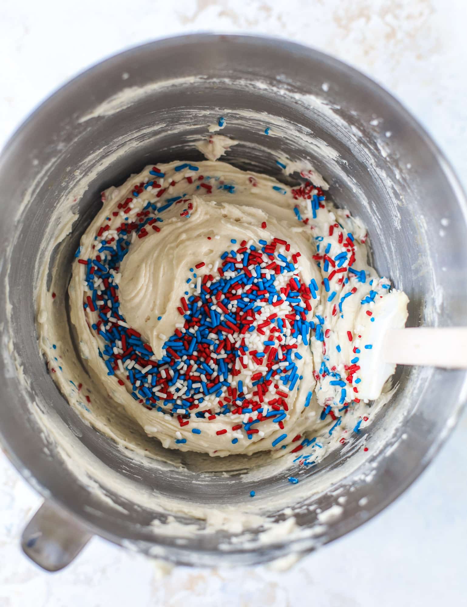 4th of july confetti cake batter