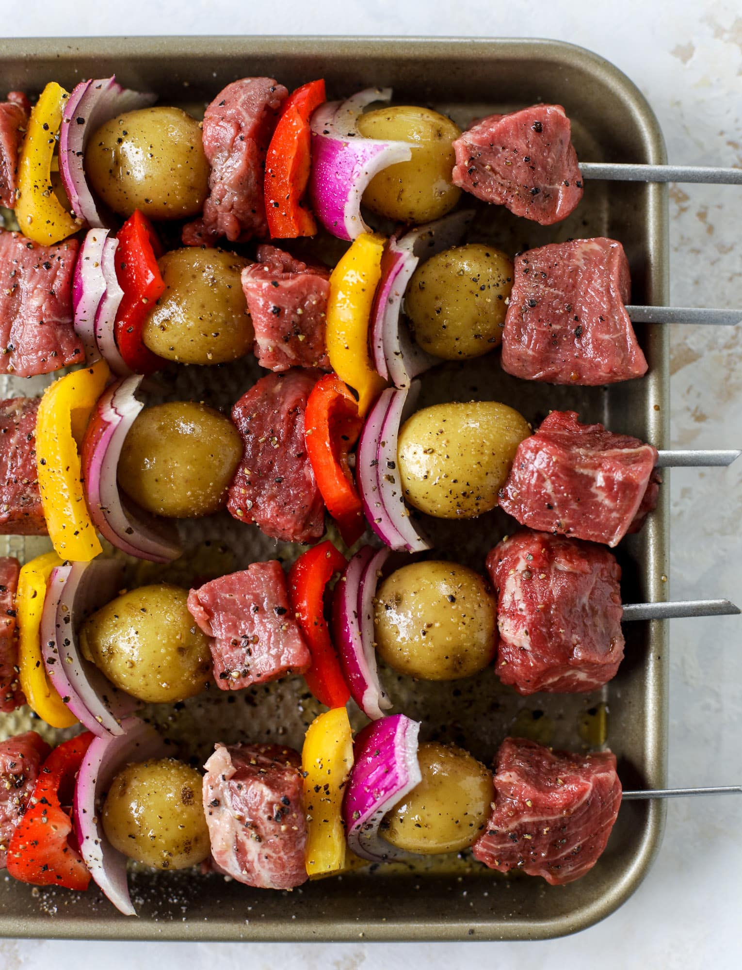 kebabs ready for the grill 