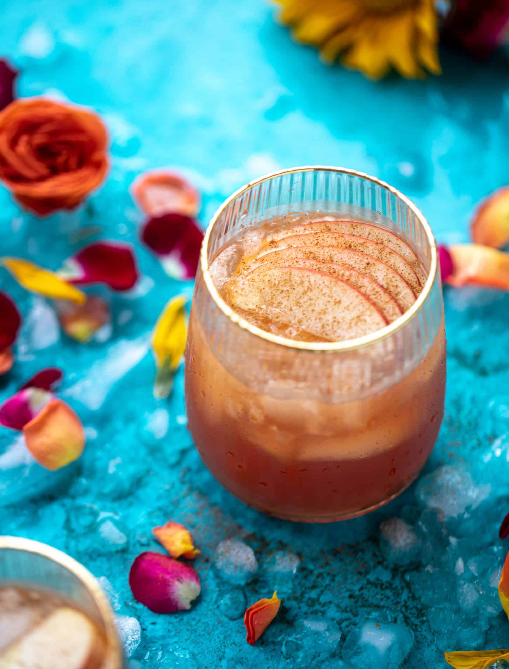 This apple cider punch recipe has tons of fall flavor! Apple cider, aperol, pomegranate soda and prosecco come together to create a bubbly treat!