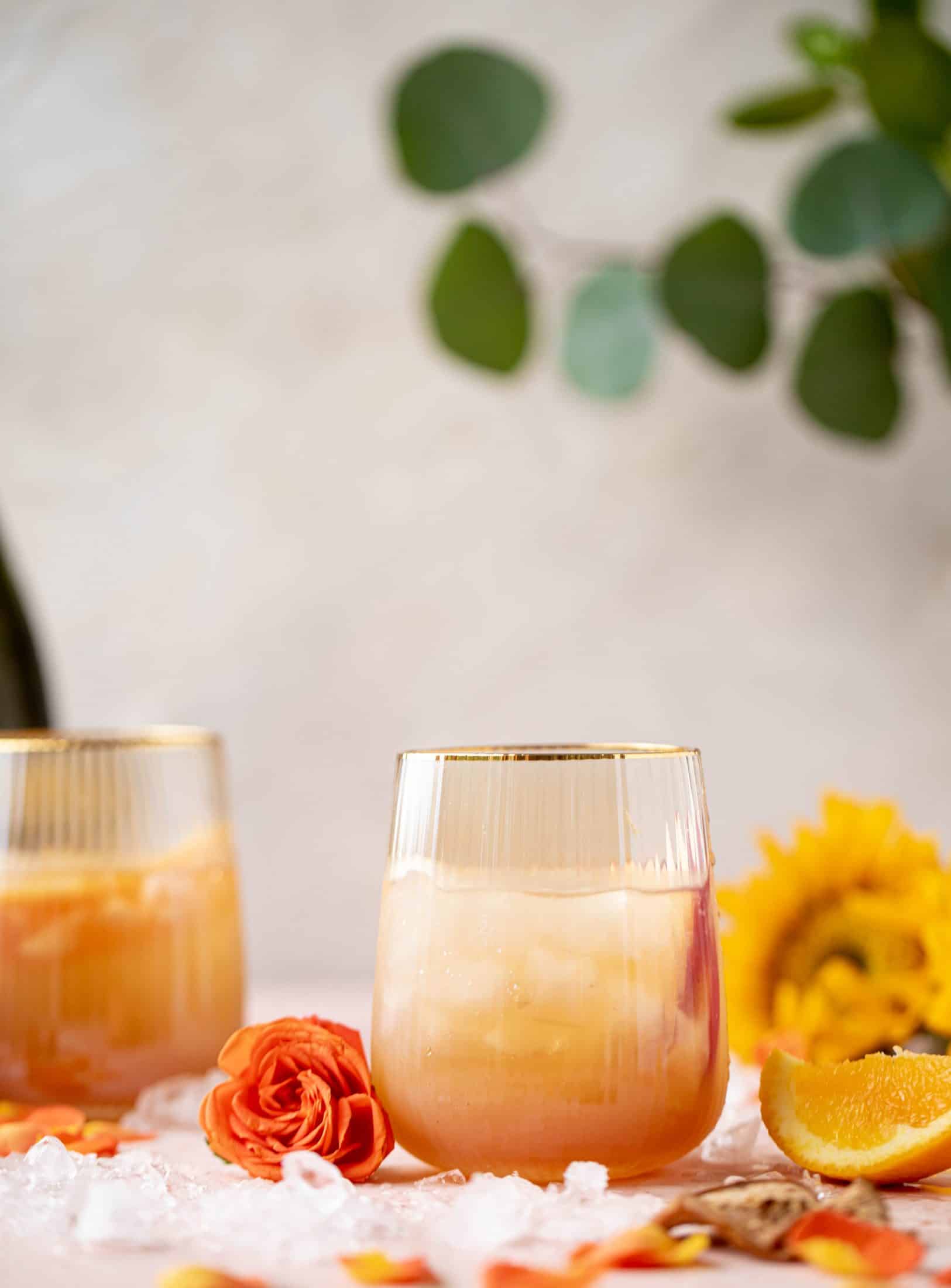 This apple cider spritz is an autumnal take on the classic aperol spritz. Apple cider, prosecco and aperol come together in this refreshing cocktail! 