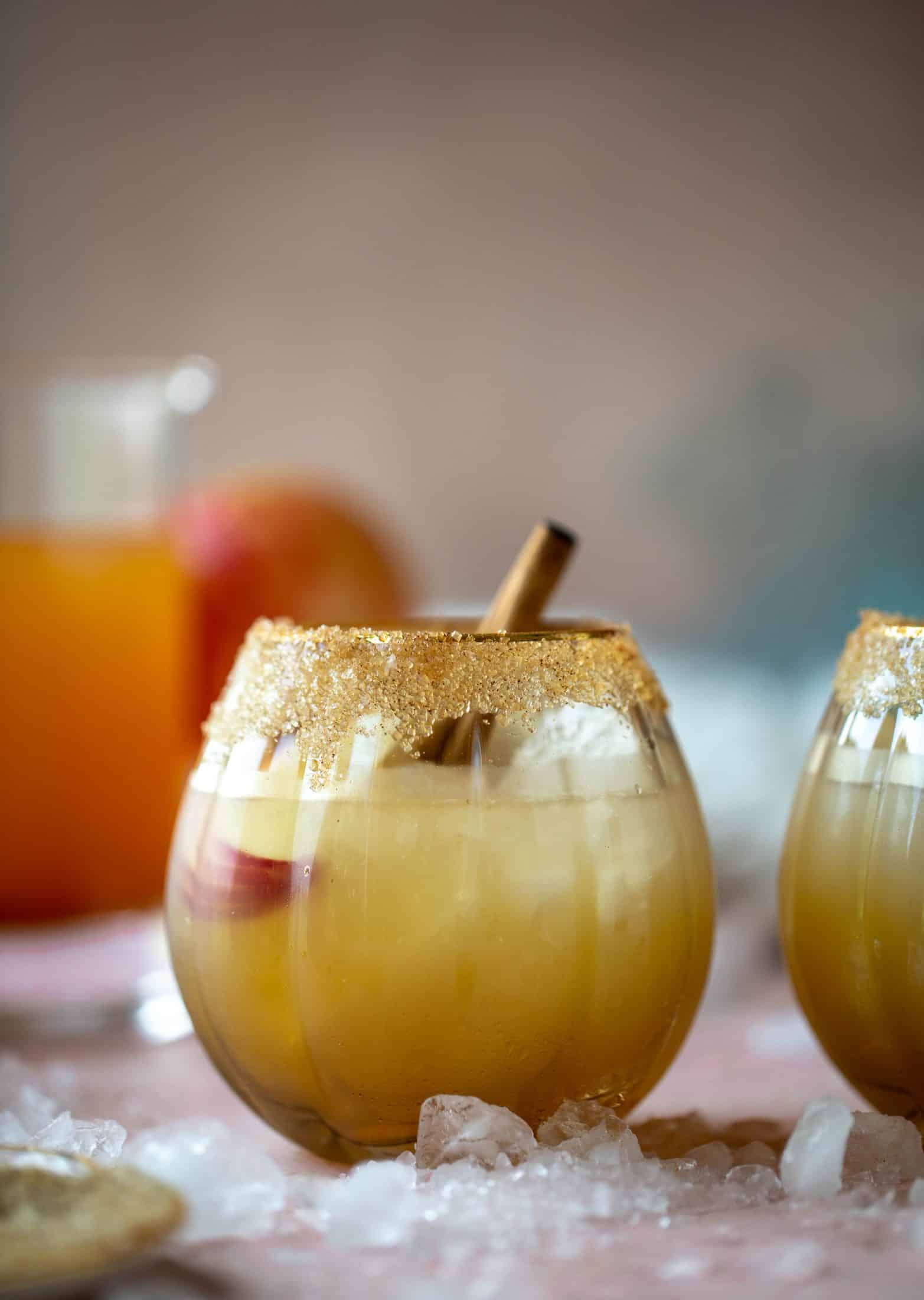 This apple cider mezcal margarita is a delicious, smoky cocktail for fall! It's warming and refreshing and delicious all at once. Cheers!