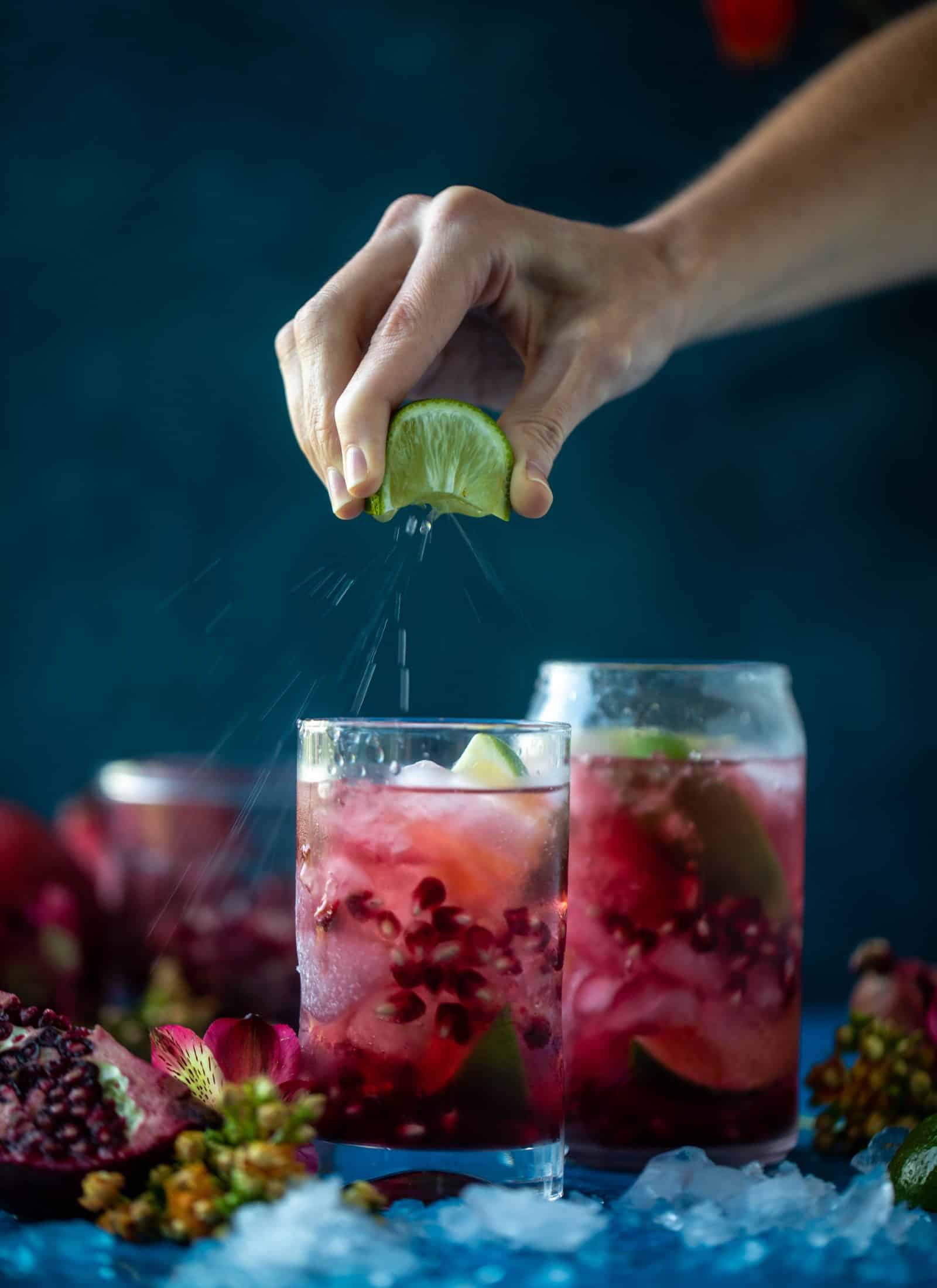 This pomegranate gin and tonic is the best way to transition your cocktail party life from the hot weather into fall! Tastes delish and looks pretty too!