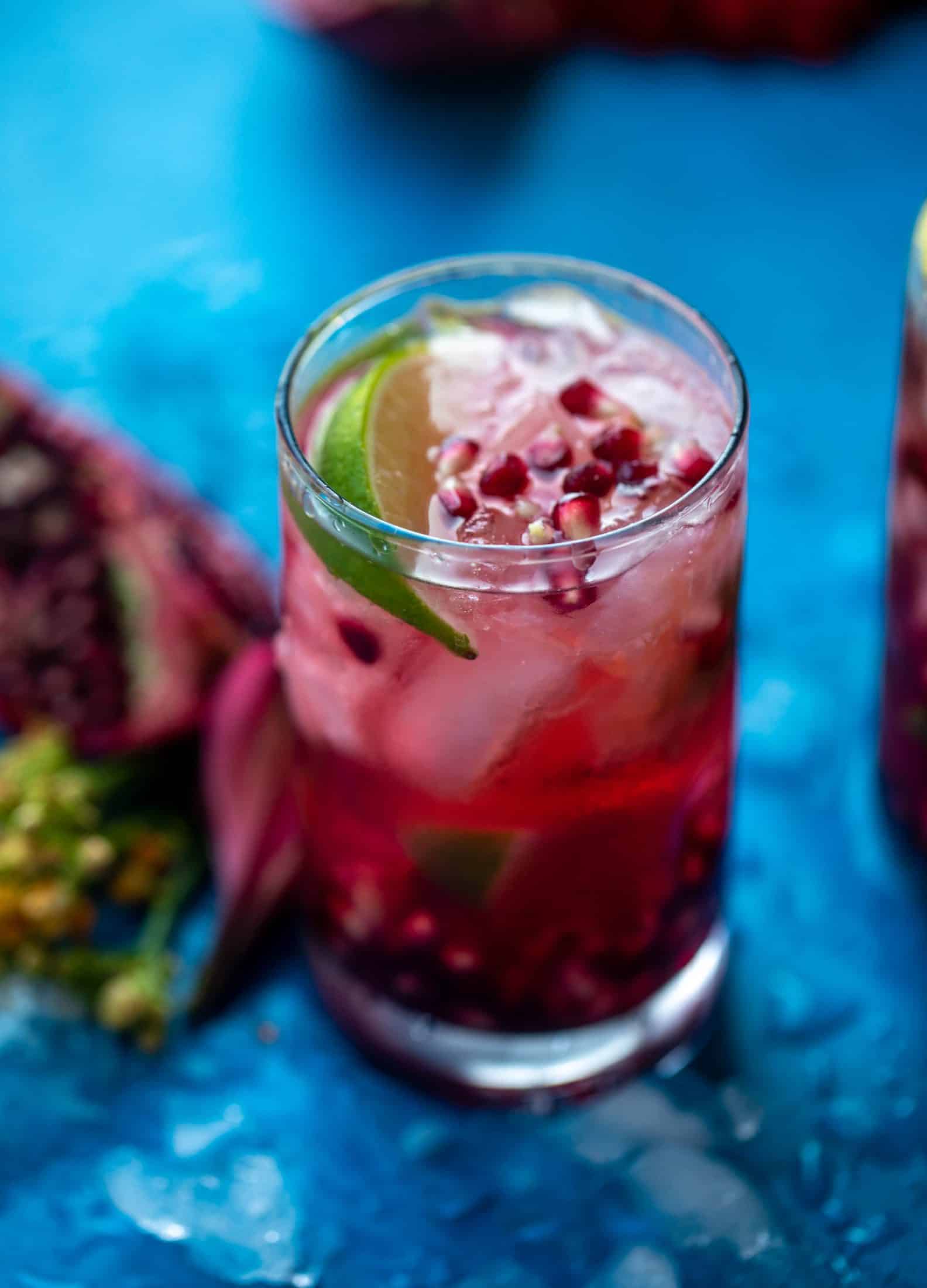 This pomegranate gin and tonic is the best way to transition your cocktail party life from the hot weather into fall! Tastes delish and looks pretty too!