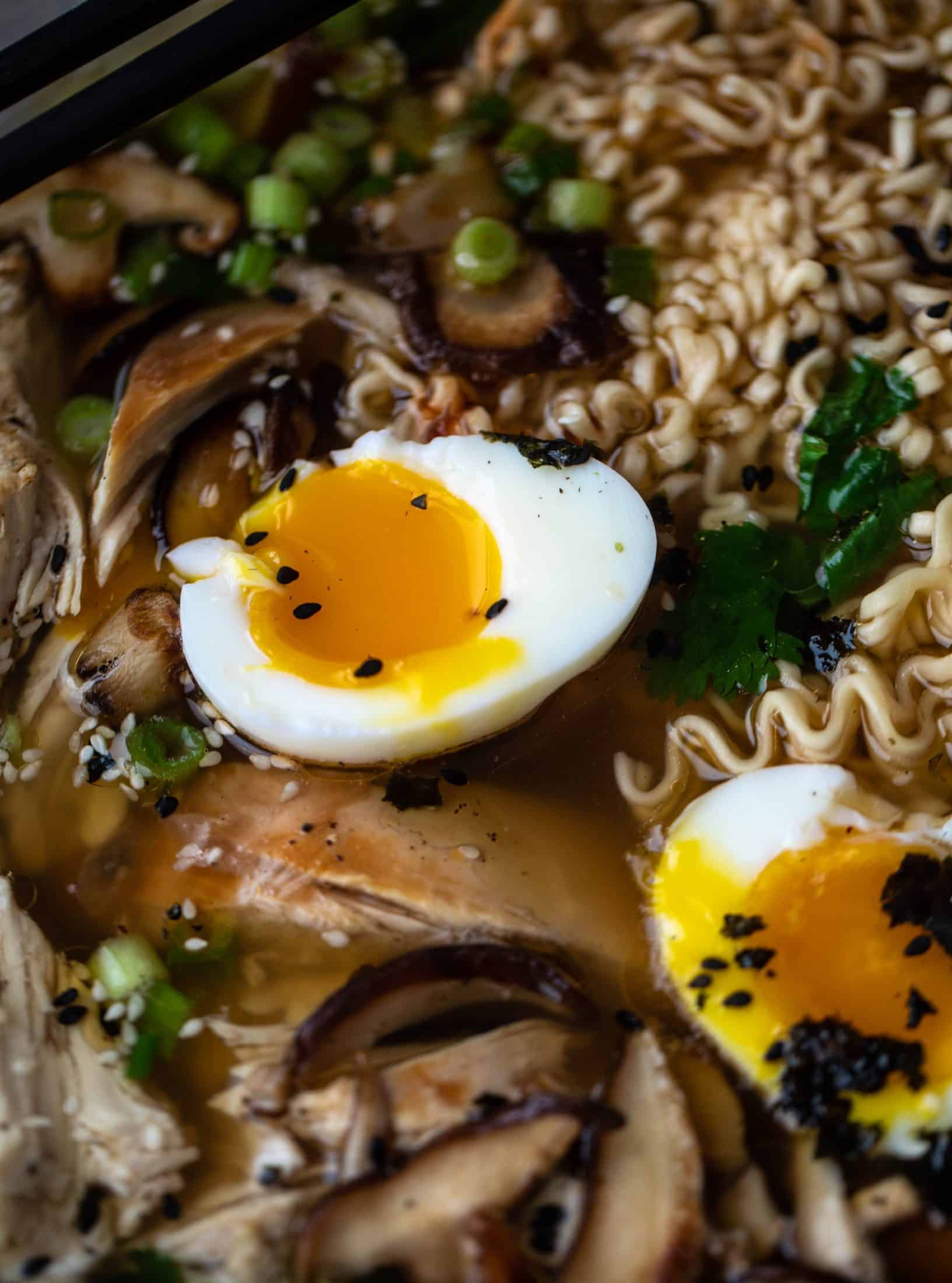 This roasted turkey ramen recipe is made with delish leftover Thanksgiving turkey, ramen noodles, a savory broth and soft boiled eggs!