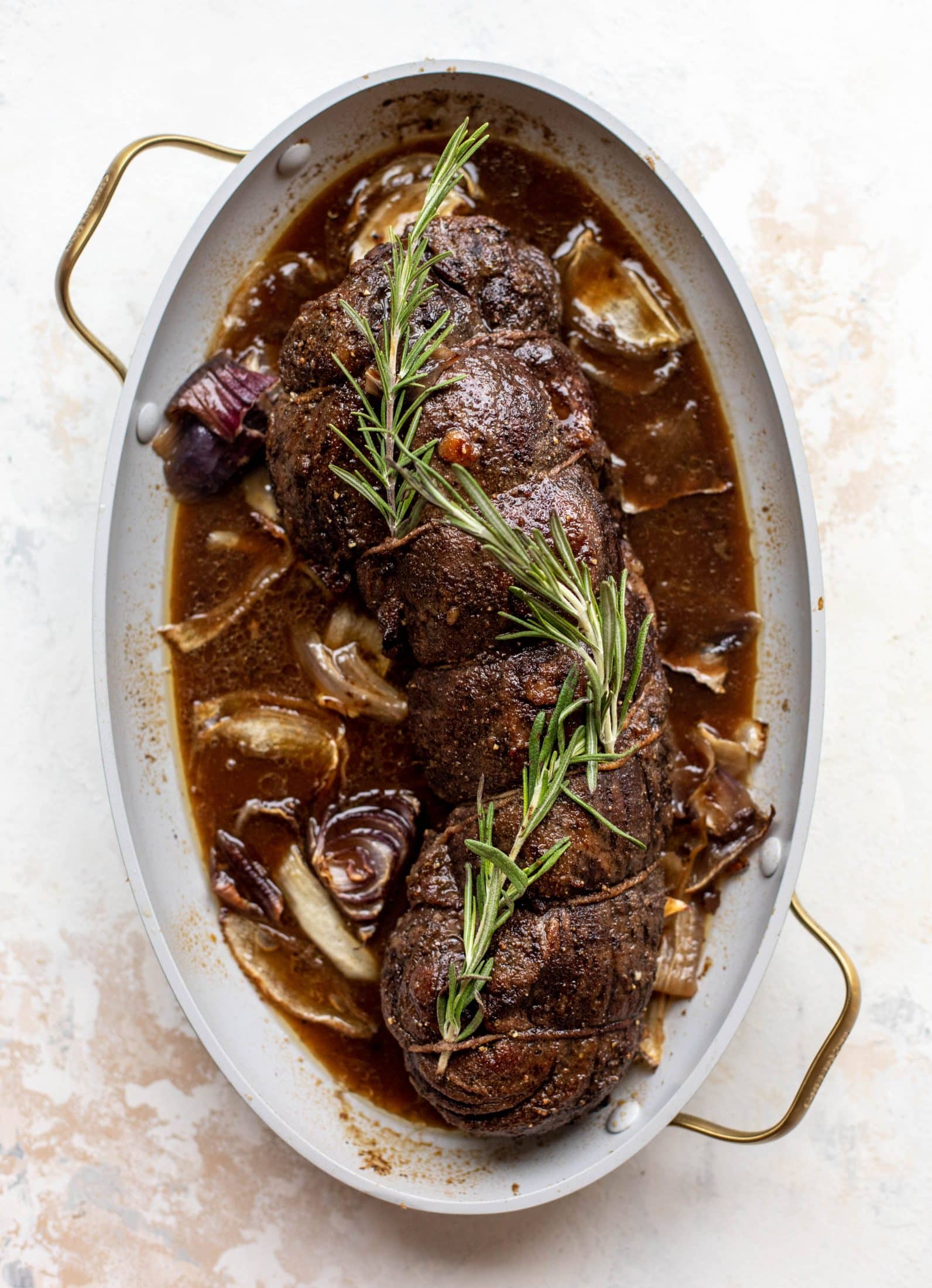 The ultimate special occasion meal! Espresso crusted filet paired with truffle sage risotto and cacio e pepe brussels. So much flavor - it's perfect for the holidays!