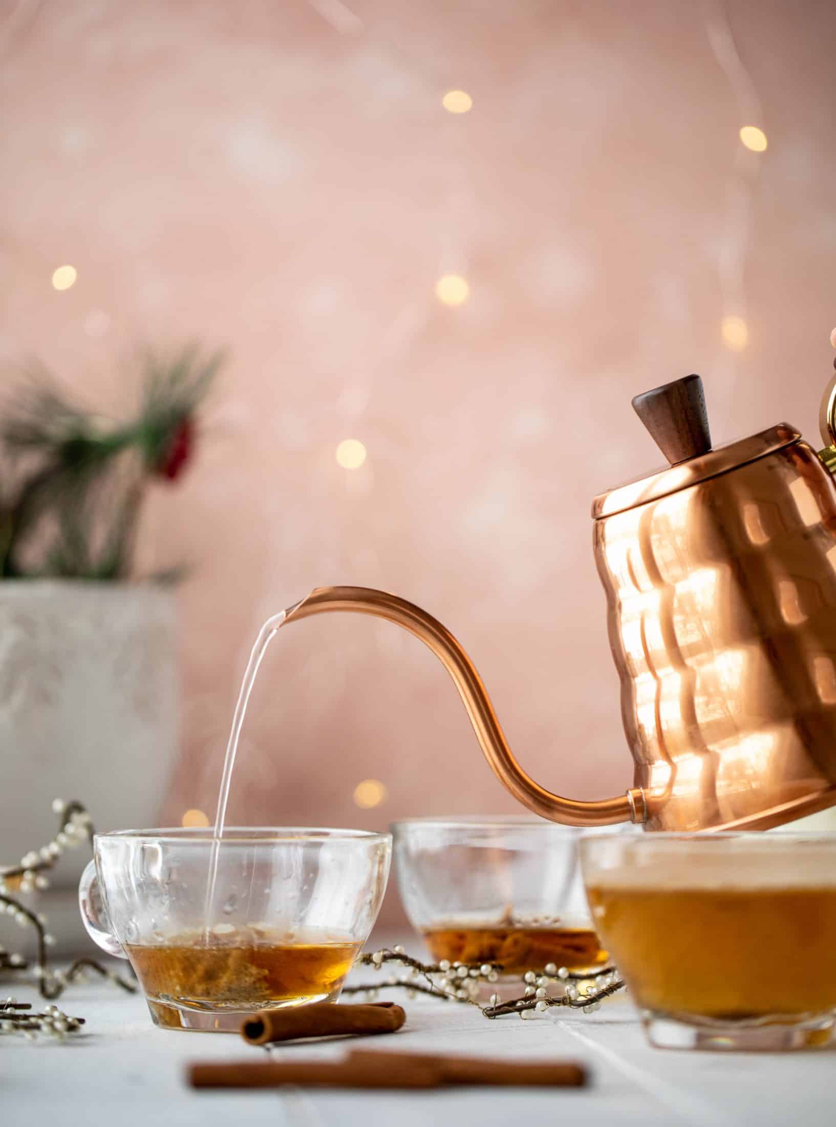 Hot buttered bourbon is a warming, spiced cozy drink that is perfect for chilly nights! Save batter in the fridge so you can have it whenever you'd like!