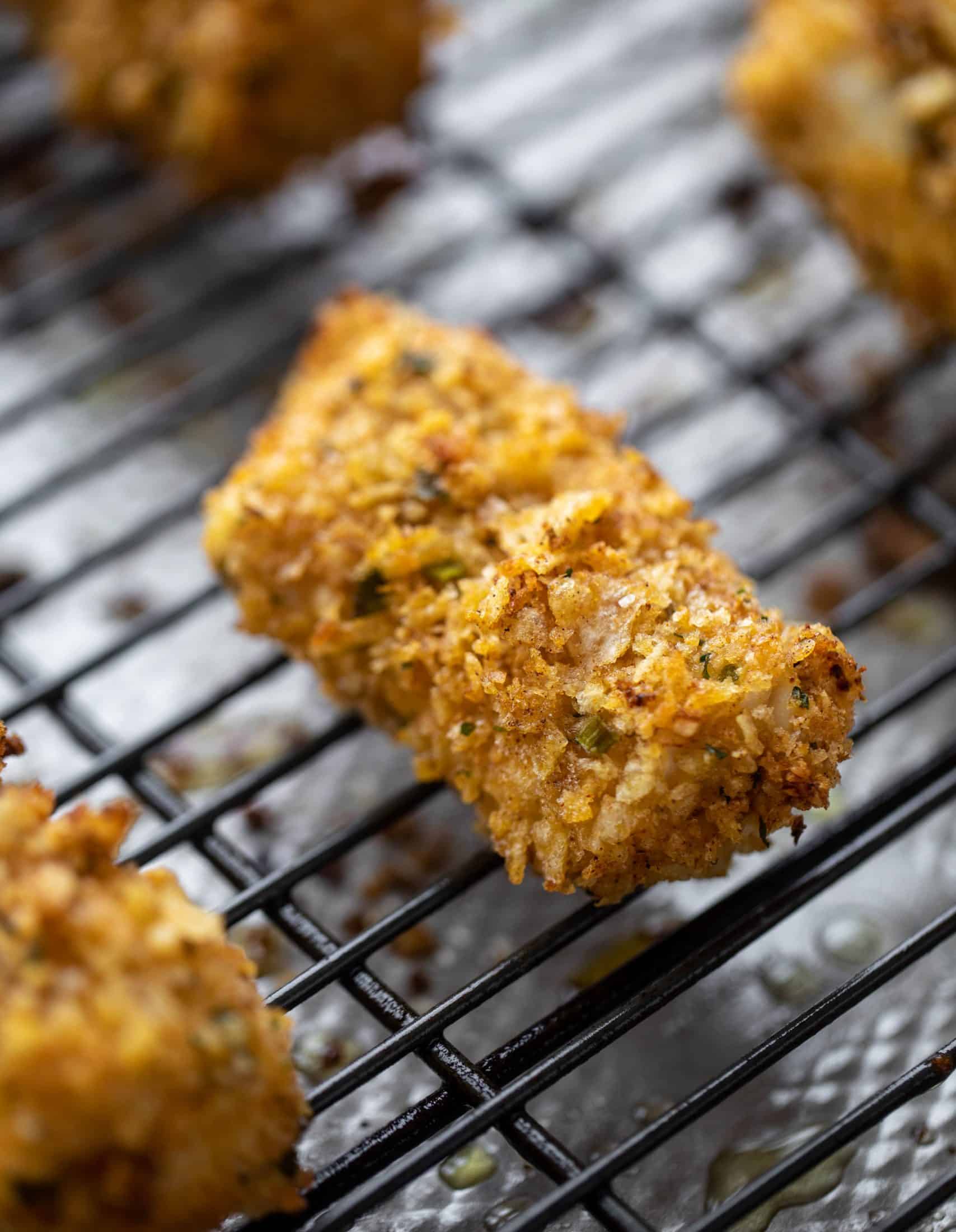 crispy lemon garlic fish sticks