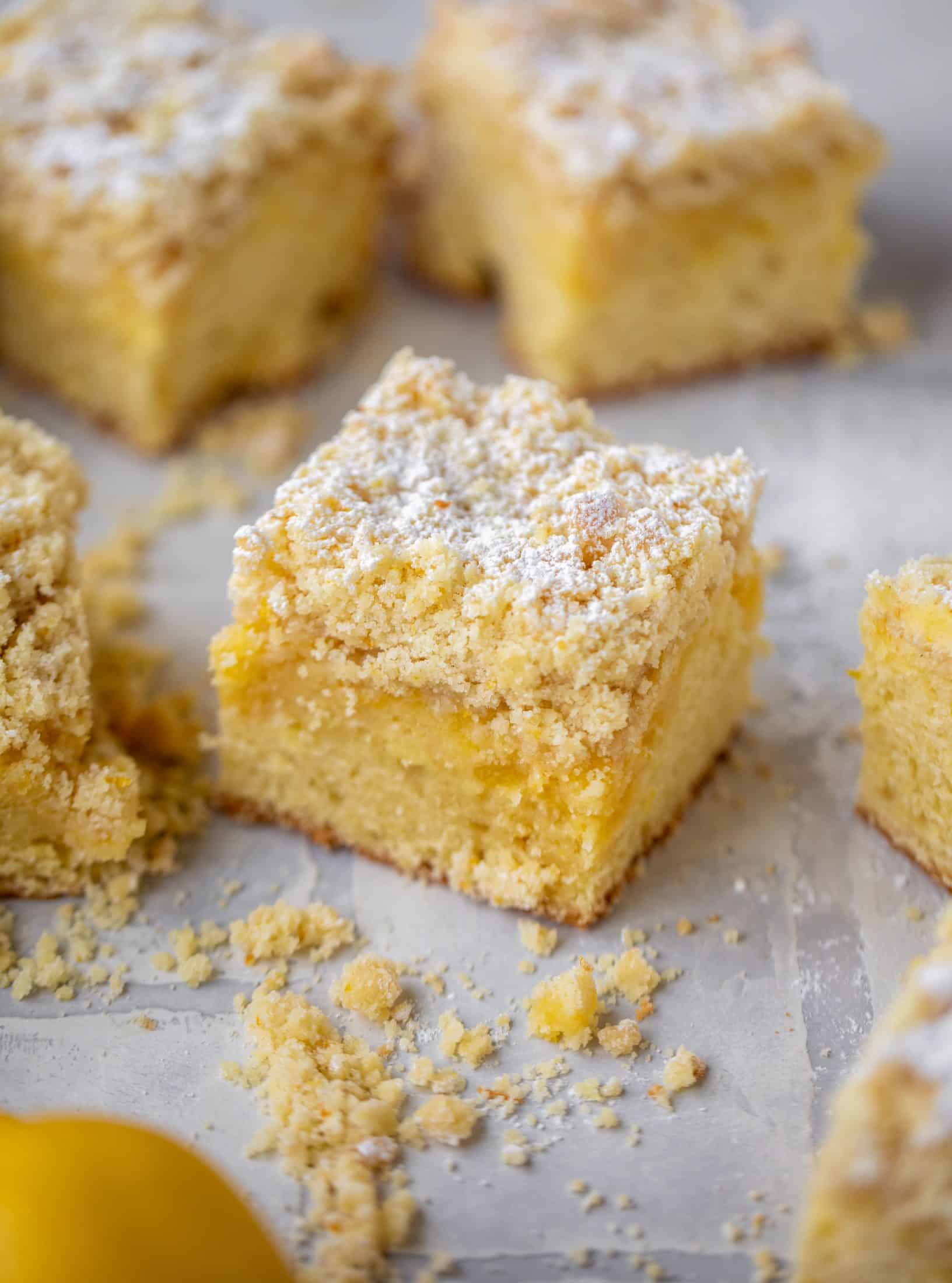 lemon crumb cake square