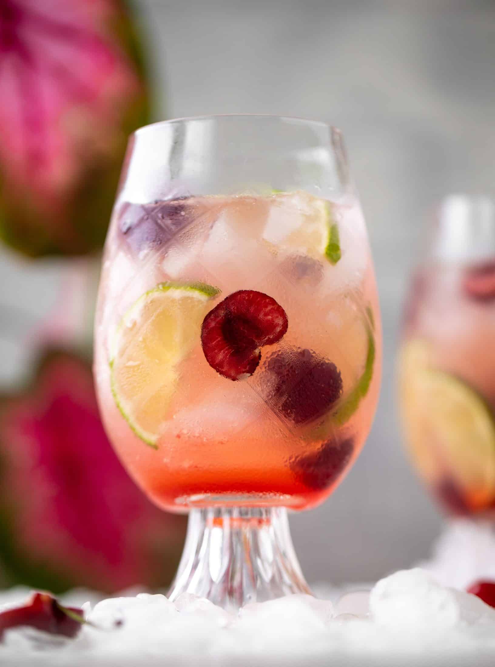 cherry lime gin and tonic