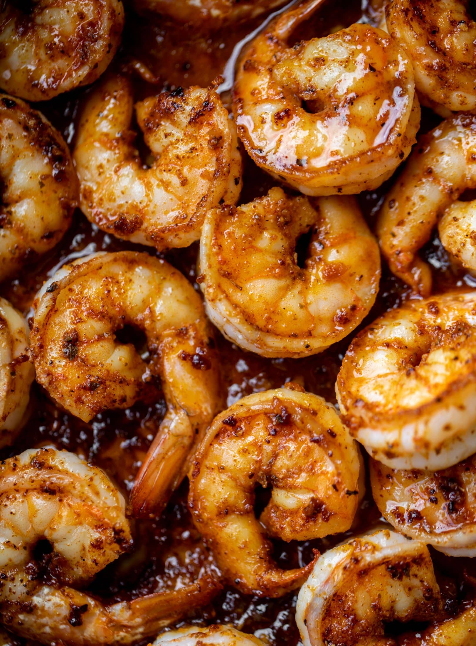 honey mustard cajun shrimp close up