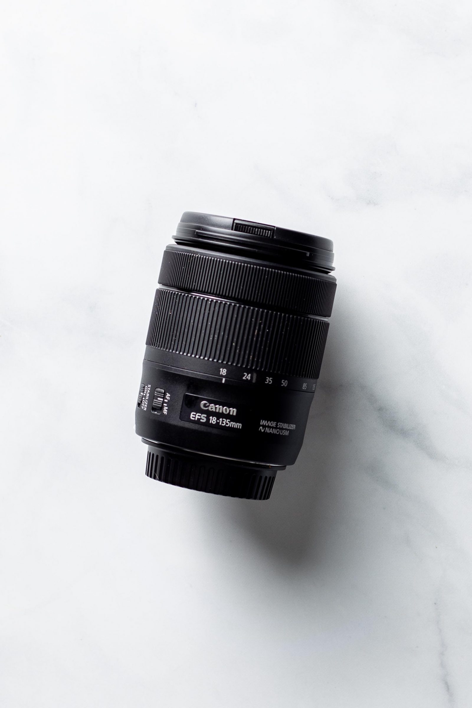 Canon EFS 18-135mm camera lens.