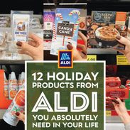ALDI holiday product collage