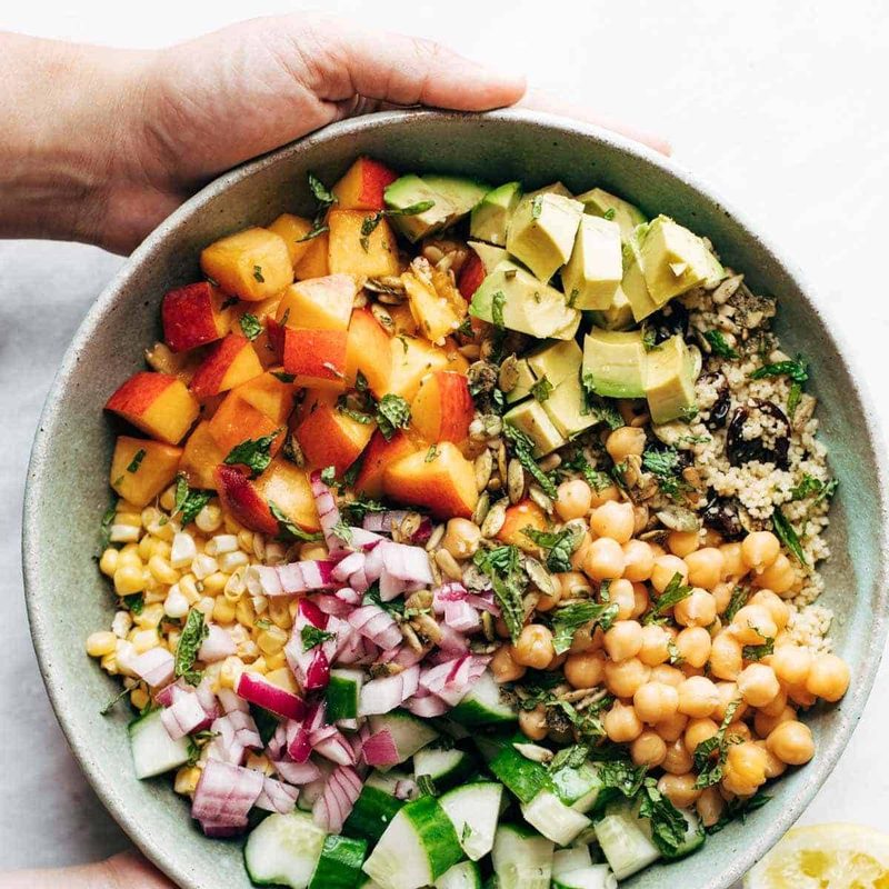 Couscous Summer Salad in a bowl.