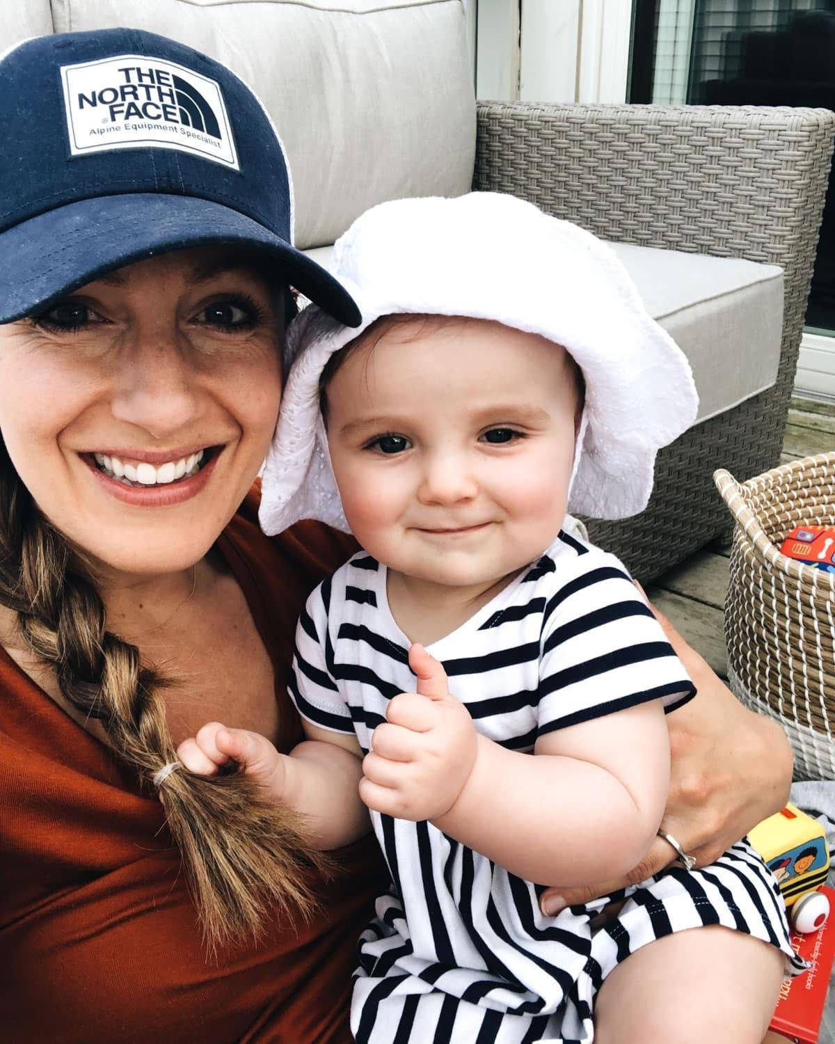 Lindsay and Solvi outside.