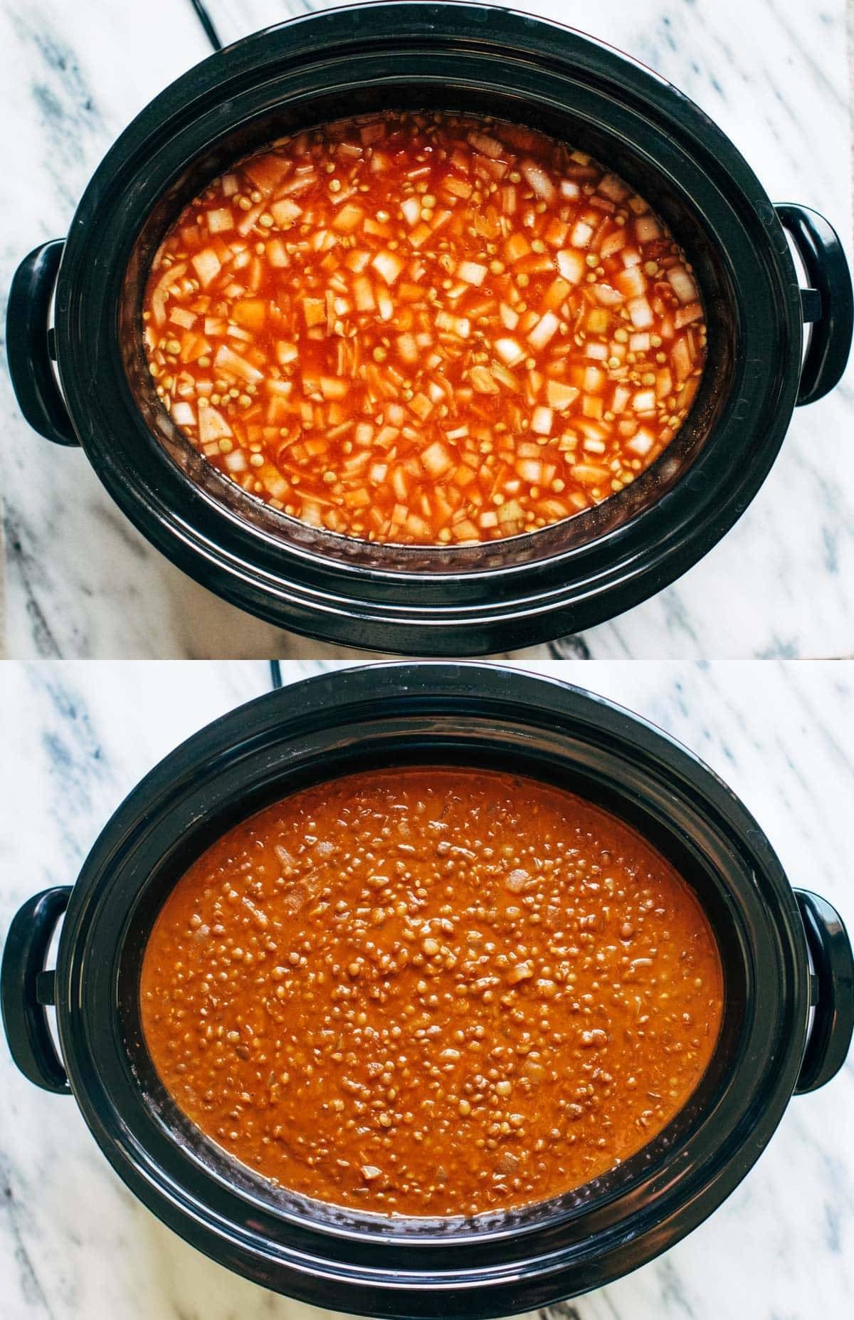 12 SUPER easy recipes you can make in a slow cooker, from veggie lasagna to an entire roasted chicken to pot roast! SO YUM! | pinchofyum.com