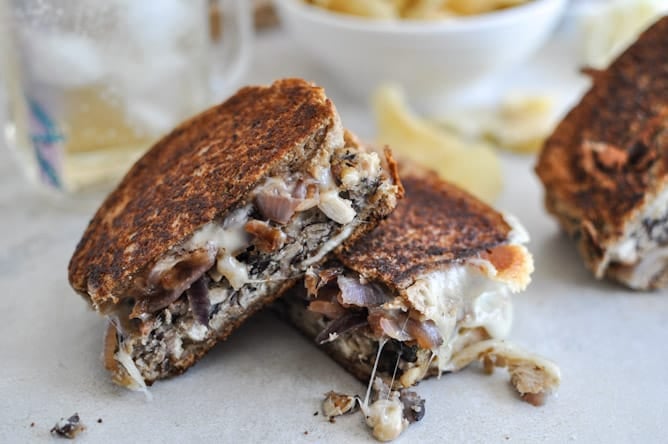Double Bean Burger Patty Melts I howsweeteats.com