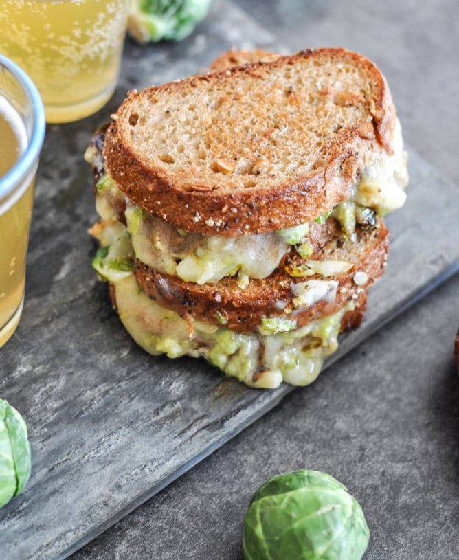 Balsamic Brussels Sprouts Grilled Cheese I howsweeteats.com