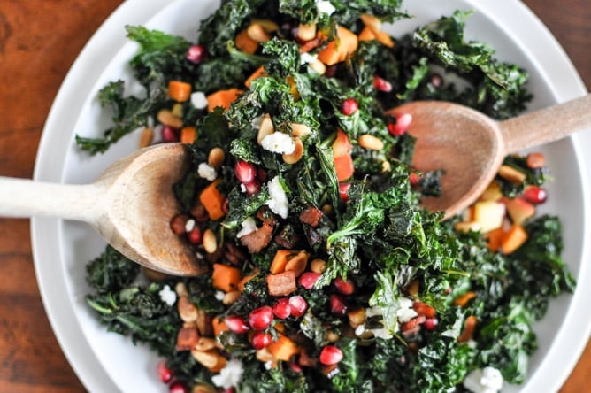 Crispy Kale Salad I howsweeteats.com