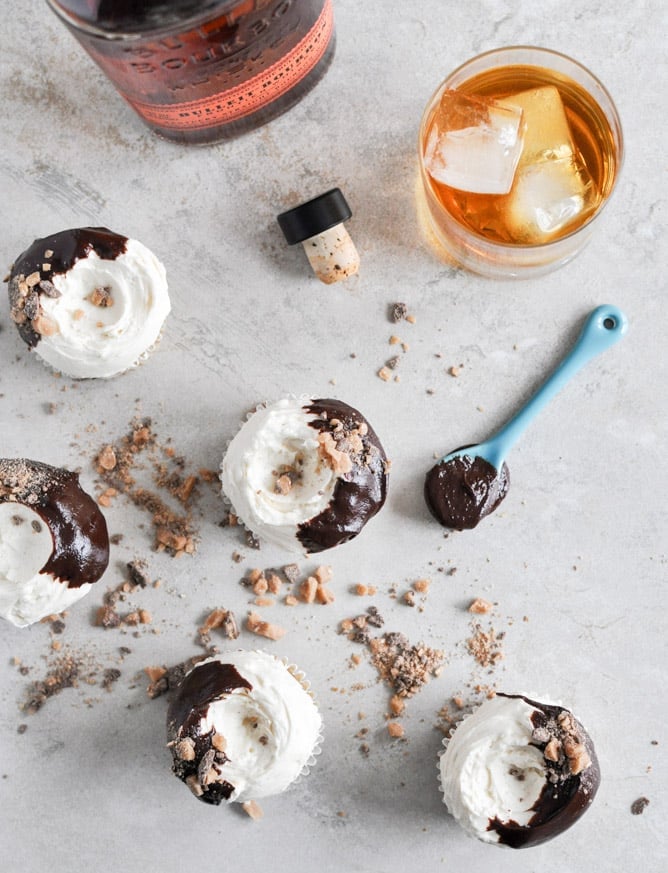 Banana Bourbon Cupcakes I howsweeteats.com