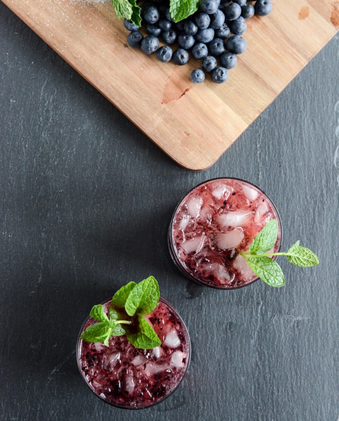 Blueberry Mint Juleps I howsweeteats.com