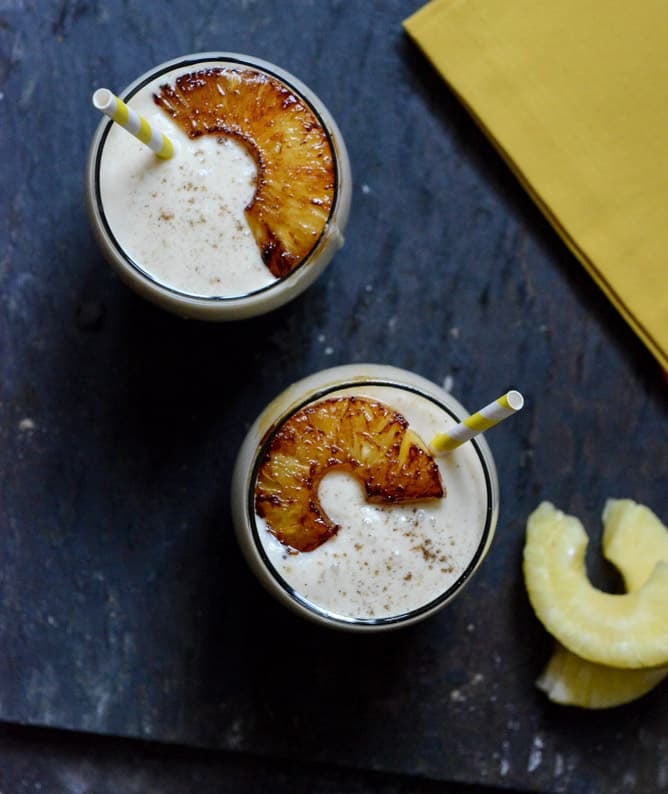 Caramelized Pineapple Lassi I howsweeteats.com