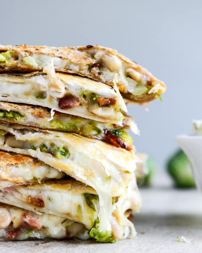 Brussels Bacon Bean Quesadillas I howsweeteats.com