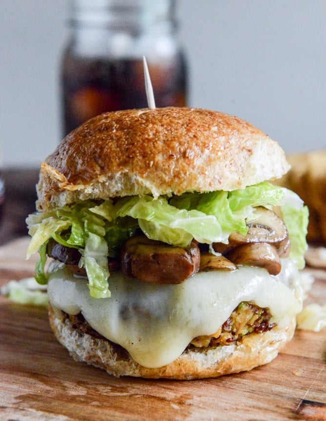 Crispy Autumn Veg Burgers with Apple Cider Slaw I howsweeteats.com