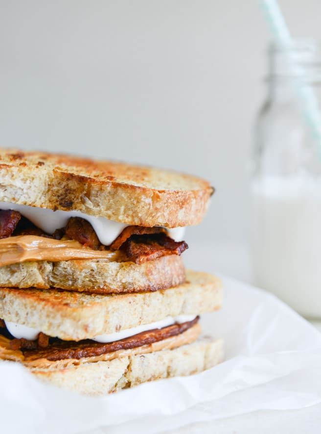 Toasted Bacon Fluffernutters I howsweeteats.com