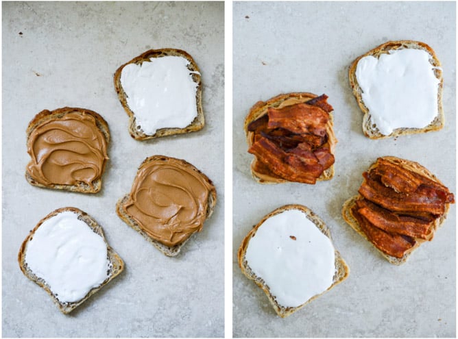 Toasted Bacon Fluffernutters I howsweeteats.com