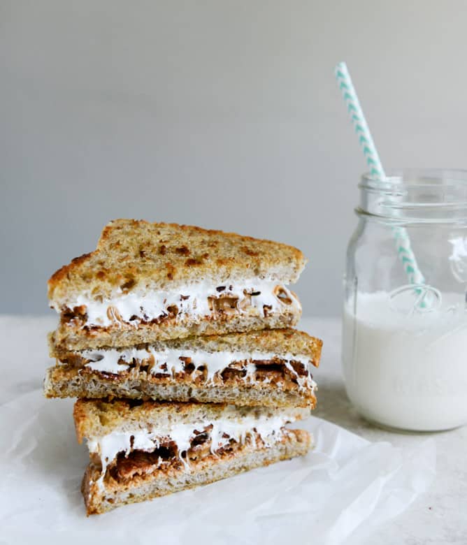 Toasted Bacon Fluffernutters I howsweeteats.com